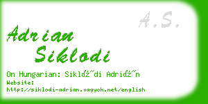 adrian siklodi business card